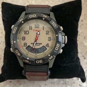 Timex Men's T45181 Expedition Resin Combo Brown/Green Nylon Strap Watch